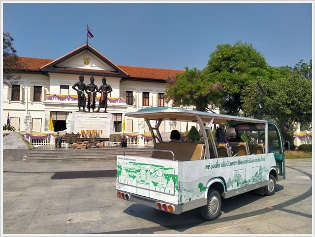 TourEV Tram at Chiangmai. Thailand.